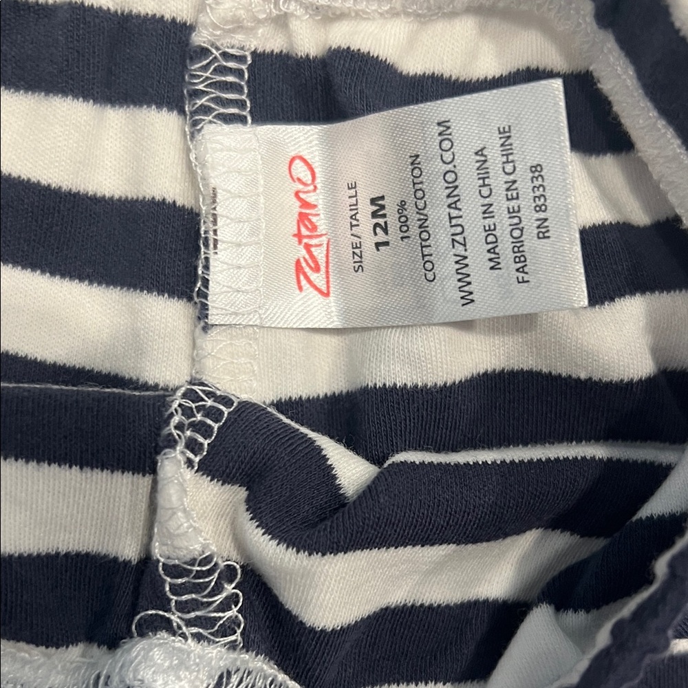 Zutano  Nautical Striped Squid Set - 12 mo - Picture 4 of 5